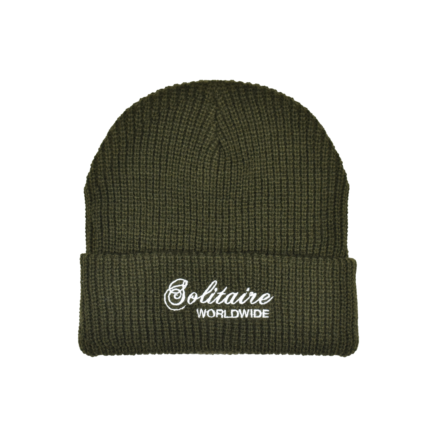 LOGO KNIT BEANIE (OLIVE)